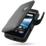 PDAIR - Etui - Housse cuir NOIR ouverture type Book (3BMOAGB41) pour Motorola Atrix 4G